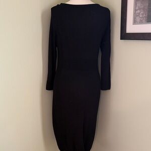 Anne Klein Classic Black Long Sleeve Sheath Dress